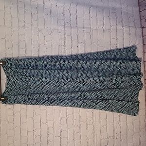 Band of Gypsies NEW High Rise Turquoise Brown Palazzo Wide Leg Pants Medium